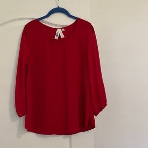 Society, girl Elegant Red Women's Top Size large